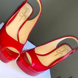 Red Jessica Simpson Heels
